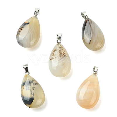 Natural Banded Agate Pendants GG-K002-09S-1