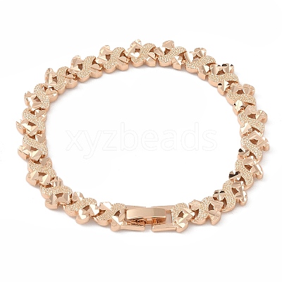 Brass Link Chain Bracelets for Women Men BJEW-P324-01A-KCG-1