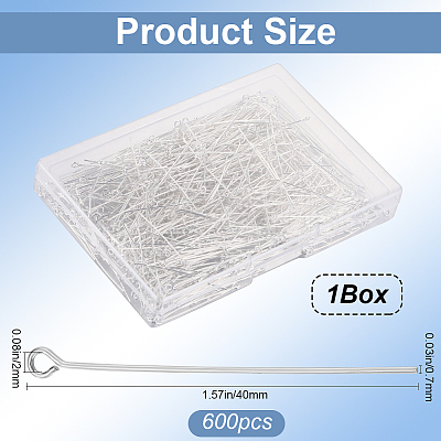 600Pcs Brass Eye Pin KK-SP0001-69C-S-1