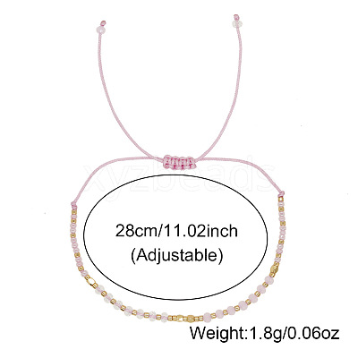 Summer Glass Seed Beaded Braided Bead Bracelets for Women EK0672-1-1