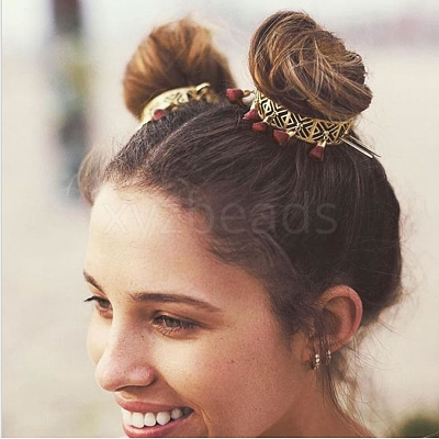 Alloy Hair Sticks OHAR-PW0001-375B-1