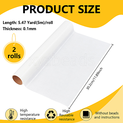 2 Rolls Ironing Paper for DIY Fuse Beads DIY-BC0016-87-1
