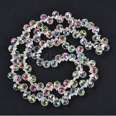 Electroplate Glass Beads Strands EGLA-D030-17X-1