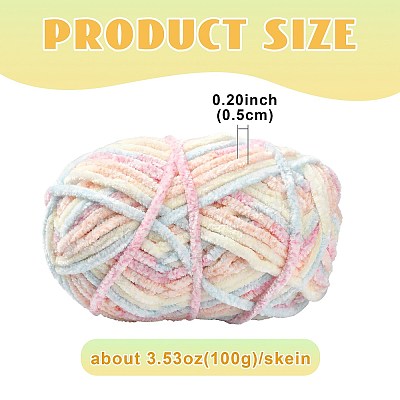 Super Bulky Chenille Polyester Yarn YCOR-FZC0001-01B-1