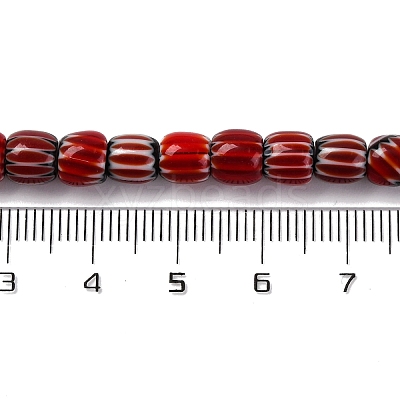 Handmade Lampwork Chevron Beads Strands LAMP-K041-01A-09-1