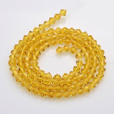 Bicone Glass Beads Strands X-EGLA-P016-4mm-07-1