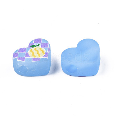Transparent Printed Acrylic Beads MACR-S373-124-H-1
