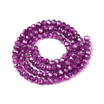 Transparent Electroplate Glass Beads Strands X1-EGLA-Q131-01A-07-1