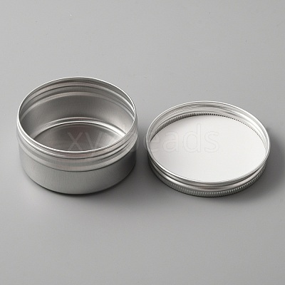 Aluminium Shallow Round Candle Tins LS-AJEW-WH0312-59C-1