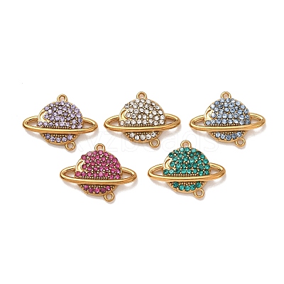 304 Stainless Steel Rhinestone Connector Charms STAS-L318-22G-1