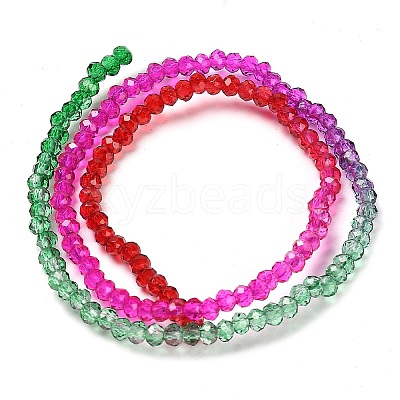 Transparent Painted Glass Beads Strands DGLA-A034-T1mm-A24-1