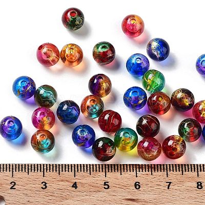 Two Tone Transparent Acrylic Beads OACR-Z013-34-1