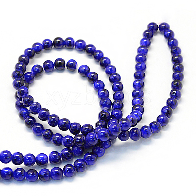 Baking Paint Glass Round Bead Strands X-DGLA-Q019-8mm-71-1