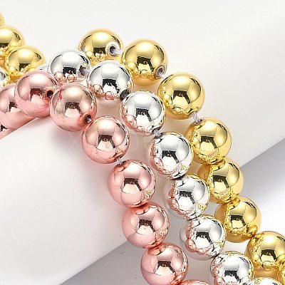 Electroplate Non-magnetic Synthetic Hematite Beads Strands G-L485-01E-M-1