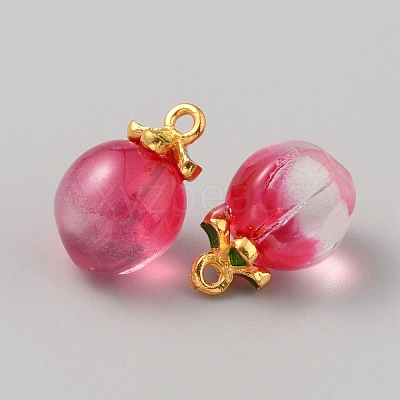Glass Pendants LS-GLAA-WH0035-41G-02-1