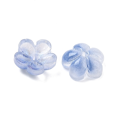 Dyed & Heated Glass Bead Caps GLAA-C042-01C-1