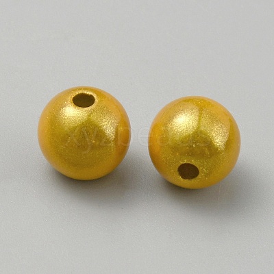Matte Spray Painted Acrylic Beads OACR-TAC0001-13G-1