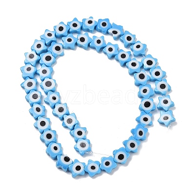 Handmade Evil Eye Lampwork Beads Strands LAMP-G166-02B-1