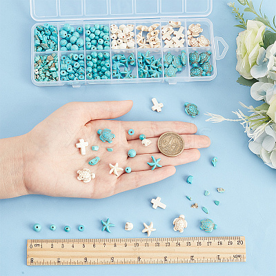 14 Styles Synthetic Turquoise Beads Strands TURQ-AR0001-29-1