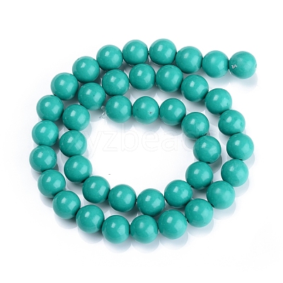 Dyed Natural Mashan Jade Beads Strands DJDA-E266-8mm-01-1