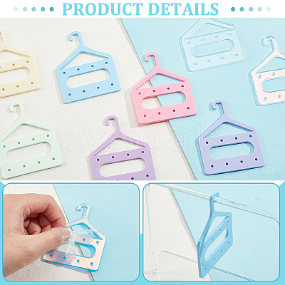 32Pcs 8 Colors 8-Hole Mini Acrylic Earring Hanger EDIS-PH0001-83-1