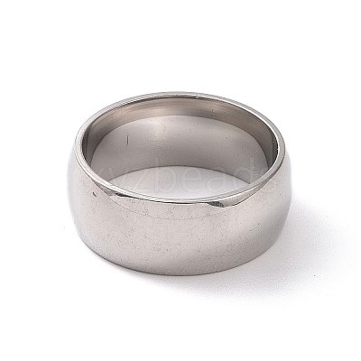 Non-Tarnish 201 Stainless Steel Plain Band Ring for Women RJEW-I089-42P-1