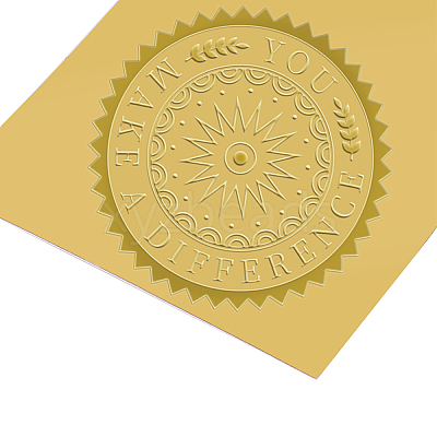 Self Adhesive Gold Foil Embossed Stickers DIY-WH0211-012-1