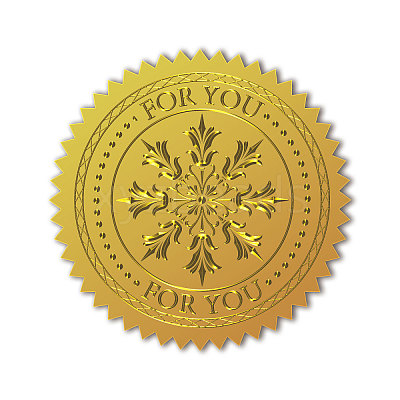 Self Adhesive Gold Foil Embossed Stickers DIY-WH0211-378-1