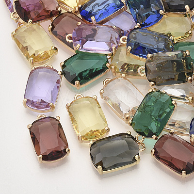 Faceted Glass Pendants GLAA-T010-005A-01-1