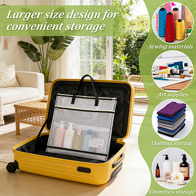 7Pcs 7 Styles PVC Double Layer Storage Tote Bags ABAG-DL0001-02-1