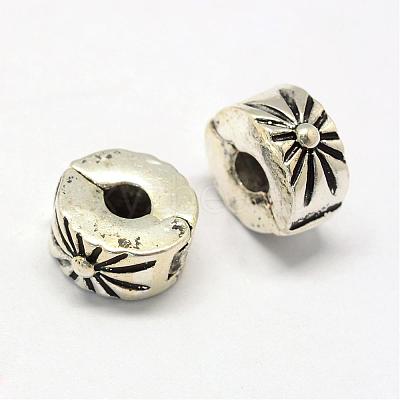 Alloy European Style Clasps PDLC-R001-11AS-1