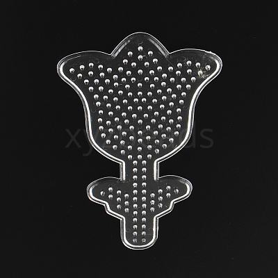 Rose Flower ABC Plastic Pegboards Used for 5x5mm DIY Fuse Bead DIY-YW0008-20-1