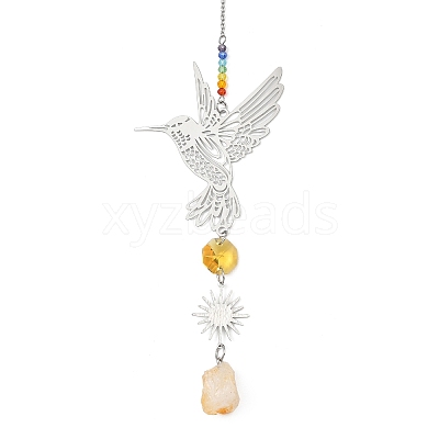 201 Stainless Steel Bird Suncatcher HJEW-JM04875-01-1