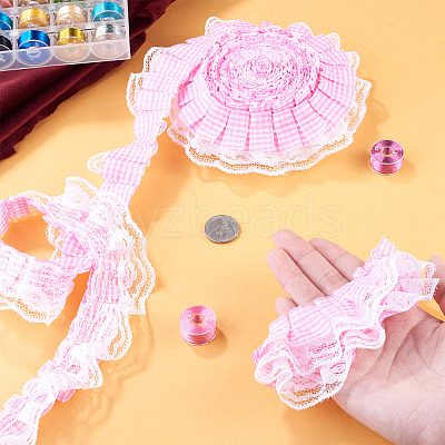 12.5 Yards Polyester Pleated Ribbon OCOR-TA0003-84C-1