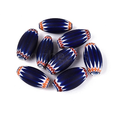 Handmade Millefiori Glass Barrel Beads LA-N002-35B-1
