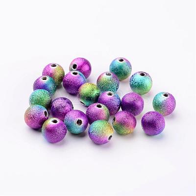 Spray Painted Acrylic Beads PB25P9284-1