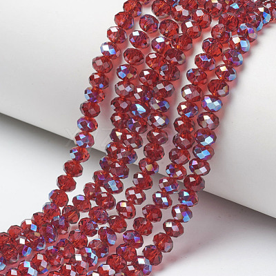 Electroplate Glass Beads Strands EGLA-A034-T6mm-I14-1