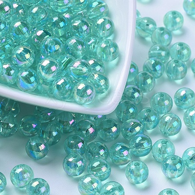 Eco-Friendly Transparent Acrylic Beads X-PL734-9-1