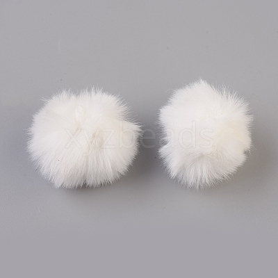 Handmade Faux Rabbit Fur Pom Pom Ball Covered Pendants X-WOVE-F021-B17-1