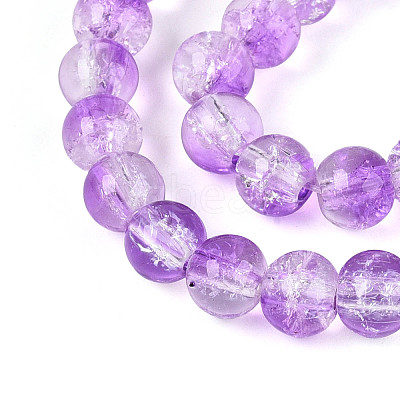 Baking Paint Crackle Glass Beads Strands X-CCG-S001-6mm-14-1