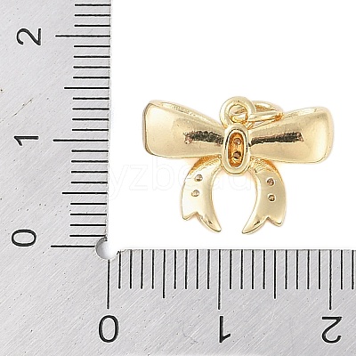 Rack Plating Brass Micro Pave Clear Cubic Zirconia Pendants LS-KK-Z060-06G-02-1