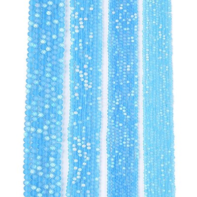 Transparent Glass Beads Strands EGLA-A044-T2mm-MB08-1