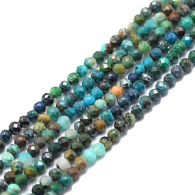 Natural Chrysocolla Beads Strands G-P457-A01-03-1