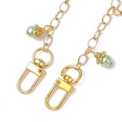 Alloy Enamel Santa Claus Christmas Bell Candy Cane Charm Brass Cable Chain Purse Decorative Chains AJEW-BA00170-1