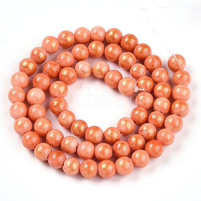 Natural Mashan Jade Beads Strands G-A255-A01-02J-1