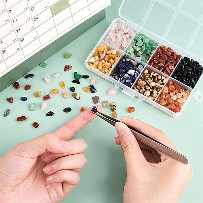 144G 8 Style Natural & Synthetic Gemstone Beads G-NB0002-62-1