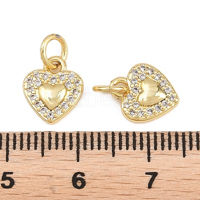 Brass Micro Pave Clear Cubic Zirconia Pendants KK-L275-71J-G-1