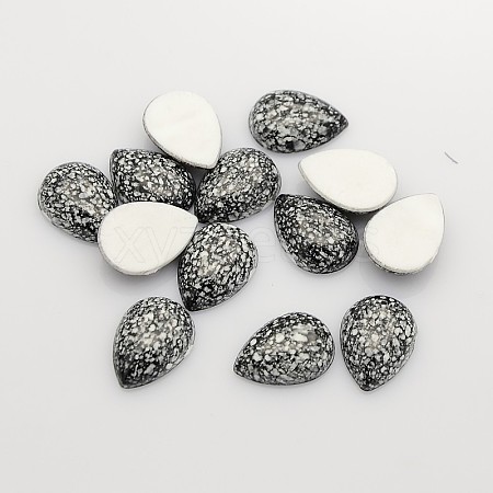 Teardrop Acrylic Cabochons ACAB-N004-15x21-YSA1-1