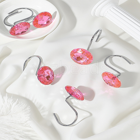 2Pcs Iron Shower Curtain Rings for Bathroom DIY-LP0001-98B-1
