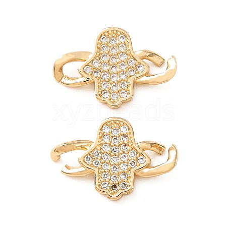 Brass Micro Pave Cubic Zirconia Connector Charms LS-CU-CJC6430-01G-1